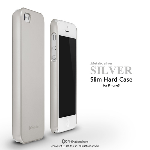Slim Hard Case Metallic Silver for Apple iPhone 5 & 5S