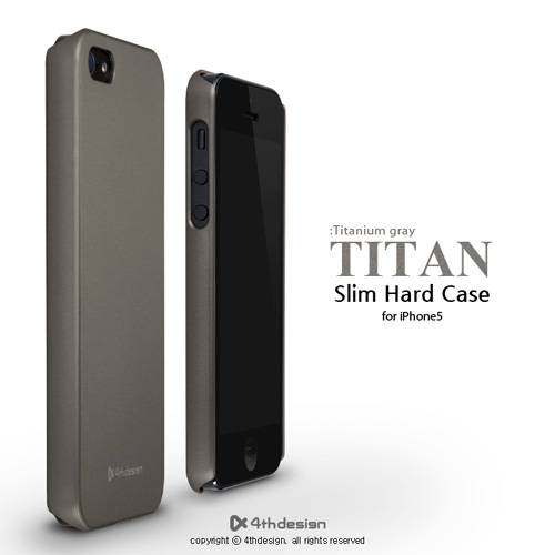 Slim Hard Case Titanium Gray for Apple iPhone 5 & 5S - Click Image to Close