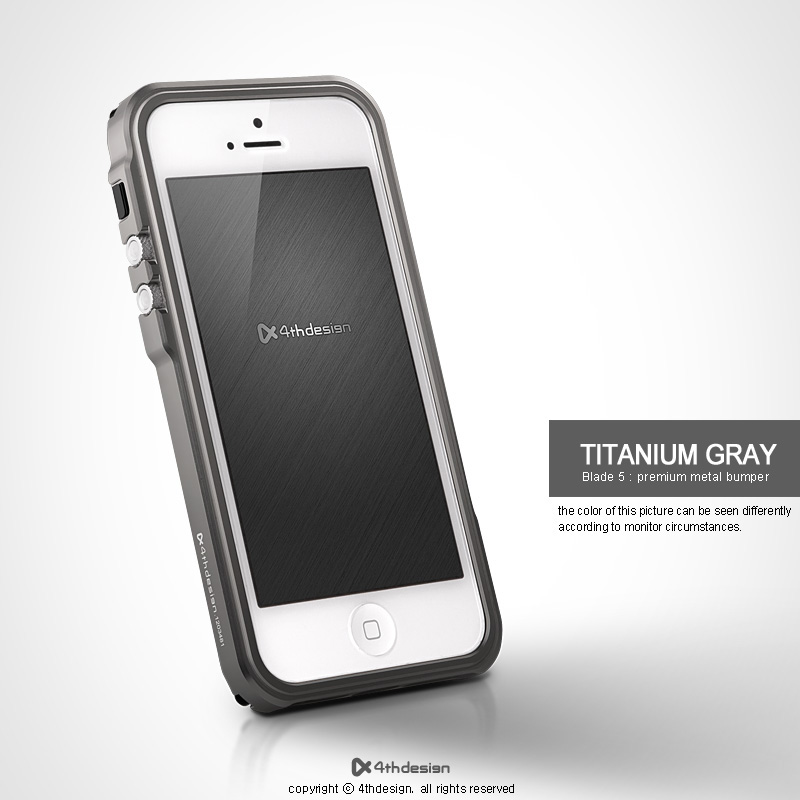 Blade 5 Aluminum Case Titanium gray for Apple iPhone 5 & 5S - Click Image to Close