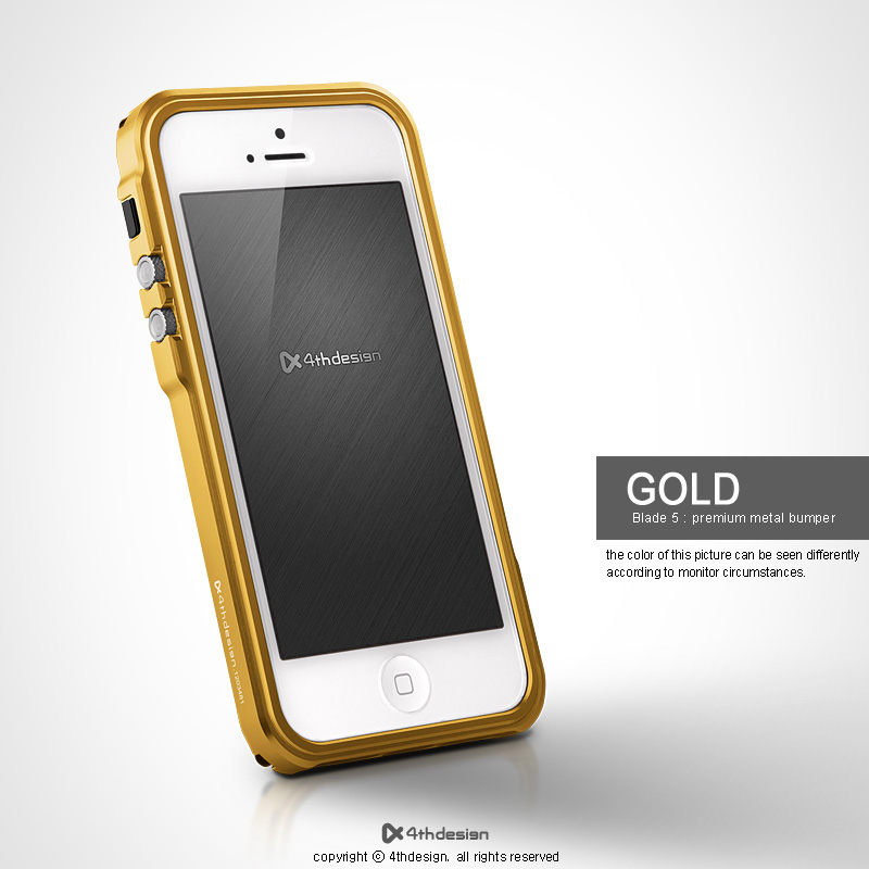 Blade 5 Aluminum Case Gold for Apple iPhone 5 & 5S - Click Image to Close