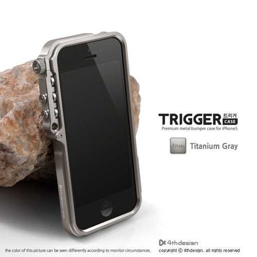 Trigger Aluminum Case Titanium gray for Apple iPhone 5 & 5S